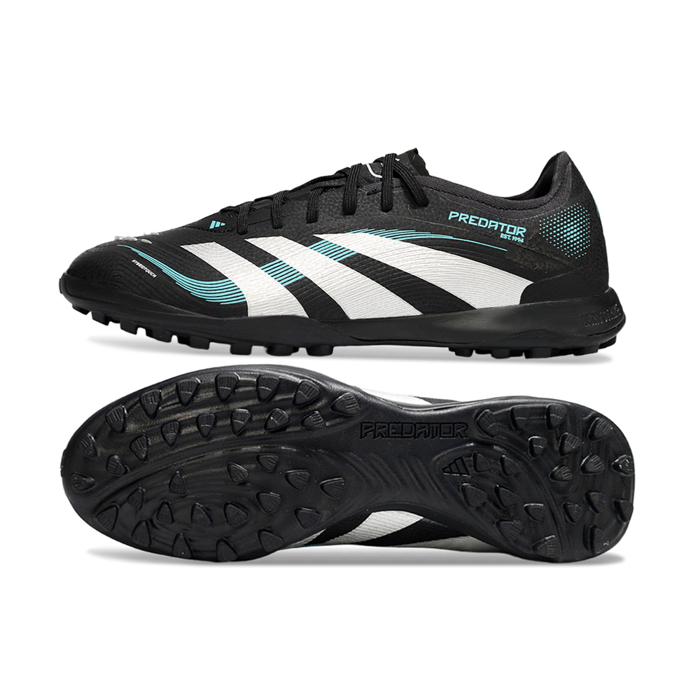 Chuteira Society Adidas Predator Elite TF Preto, Branco e Verde
