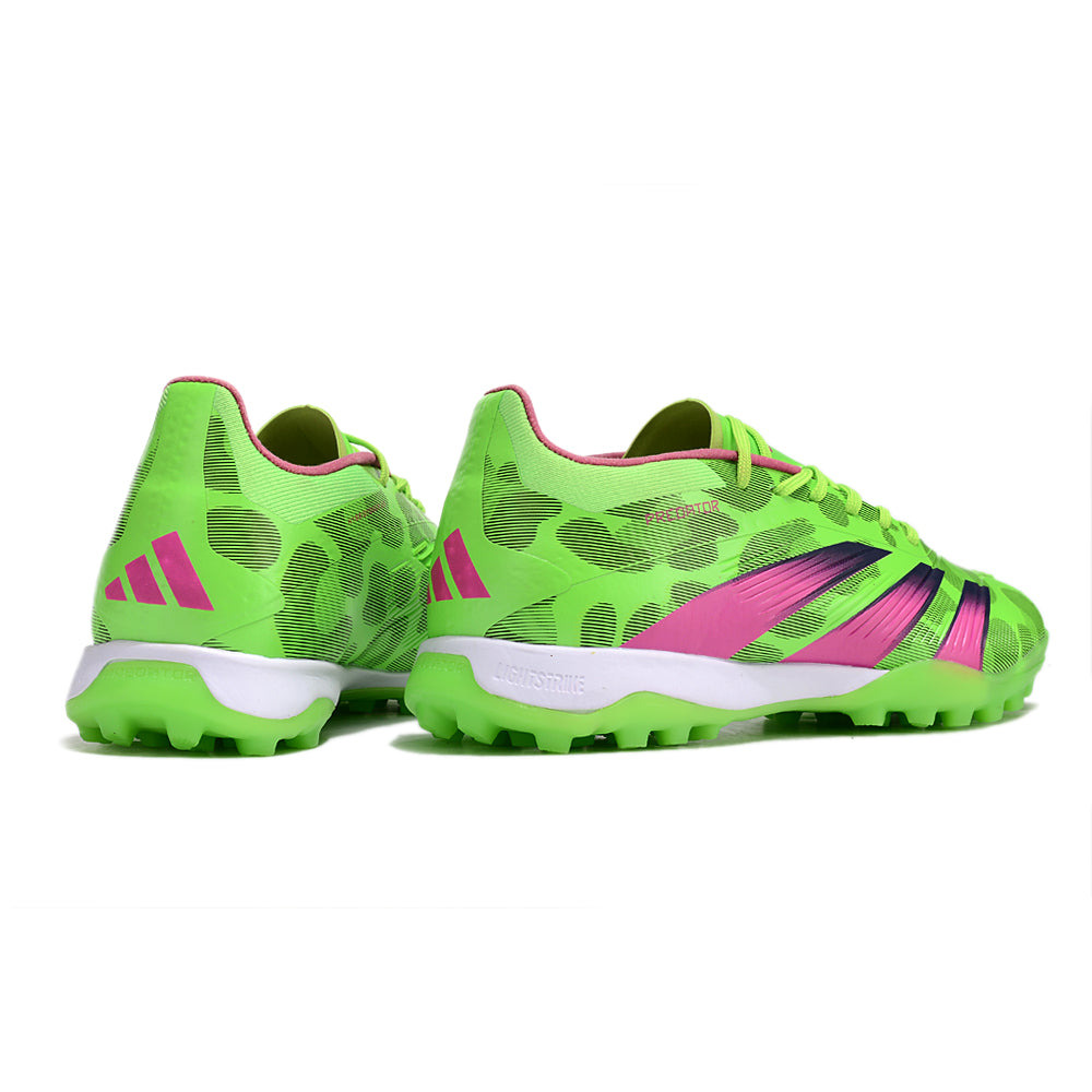 Chuteira Society Adidas Predator Elite TF Verde e Rosa
