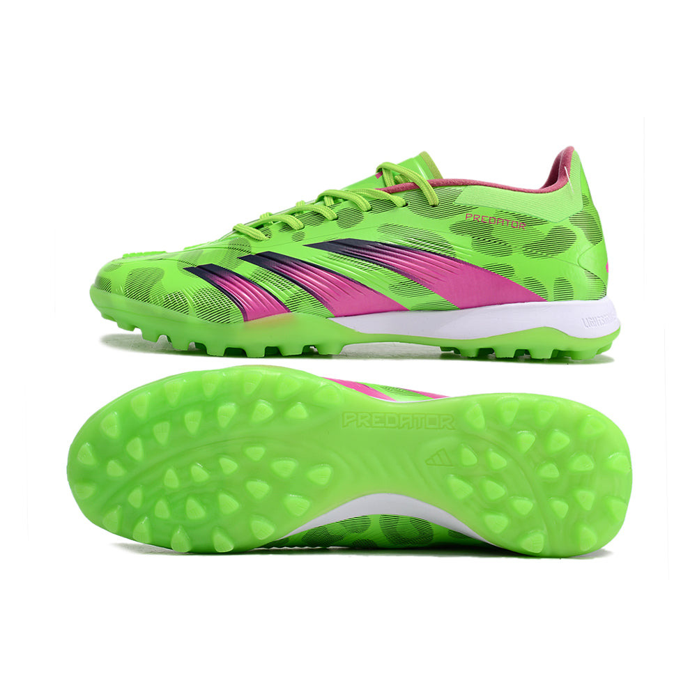 Chuteira Society Adidas Predator Elite TF Verde e Rosa
