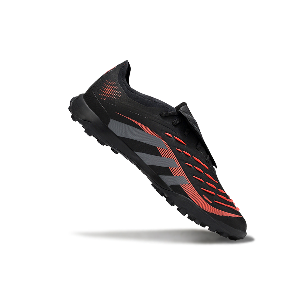 Chuteira Society Adidas Predator League Elite TF Preto e Vermelho 