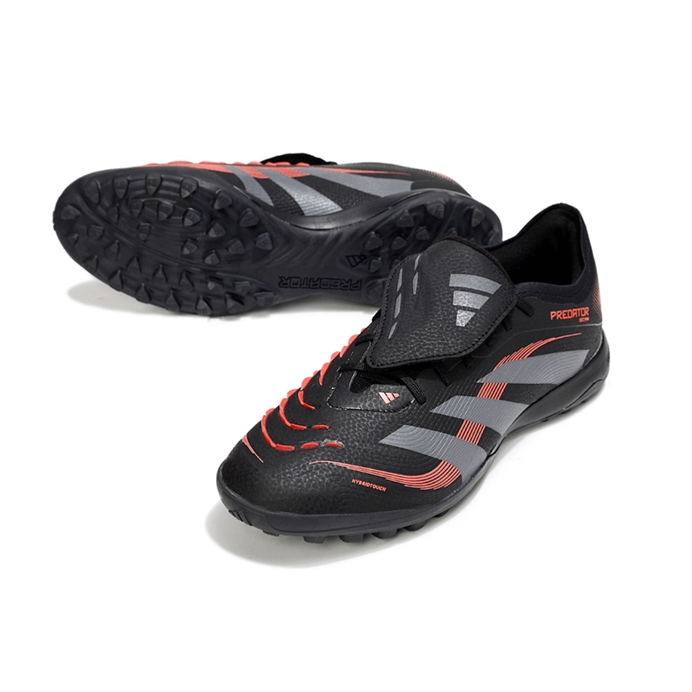 Chuteira Society Adidas Predator League Elite TF Preto e Vermelho 
