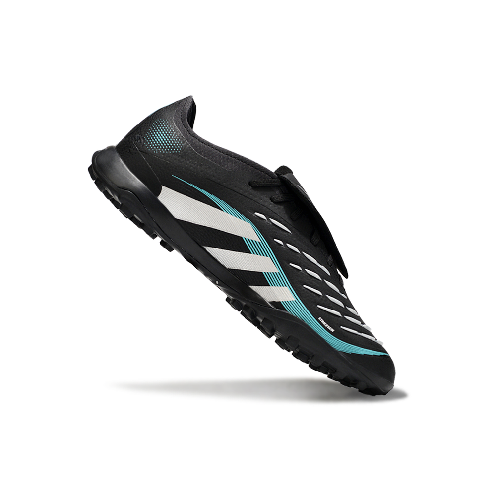 Chuteira Society Adidas Predator League Elite TF Preto, Branco e Verde