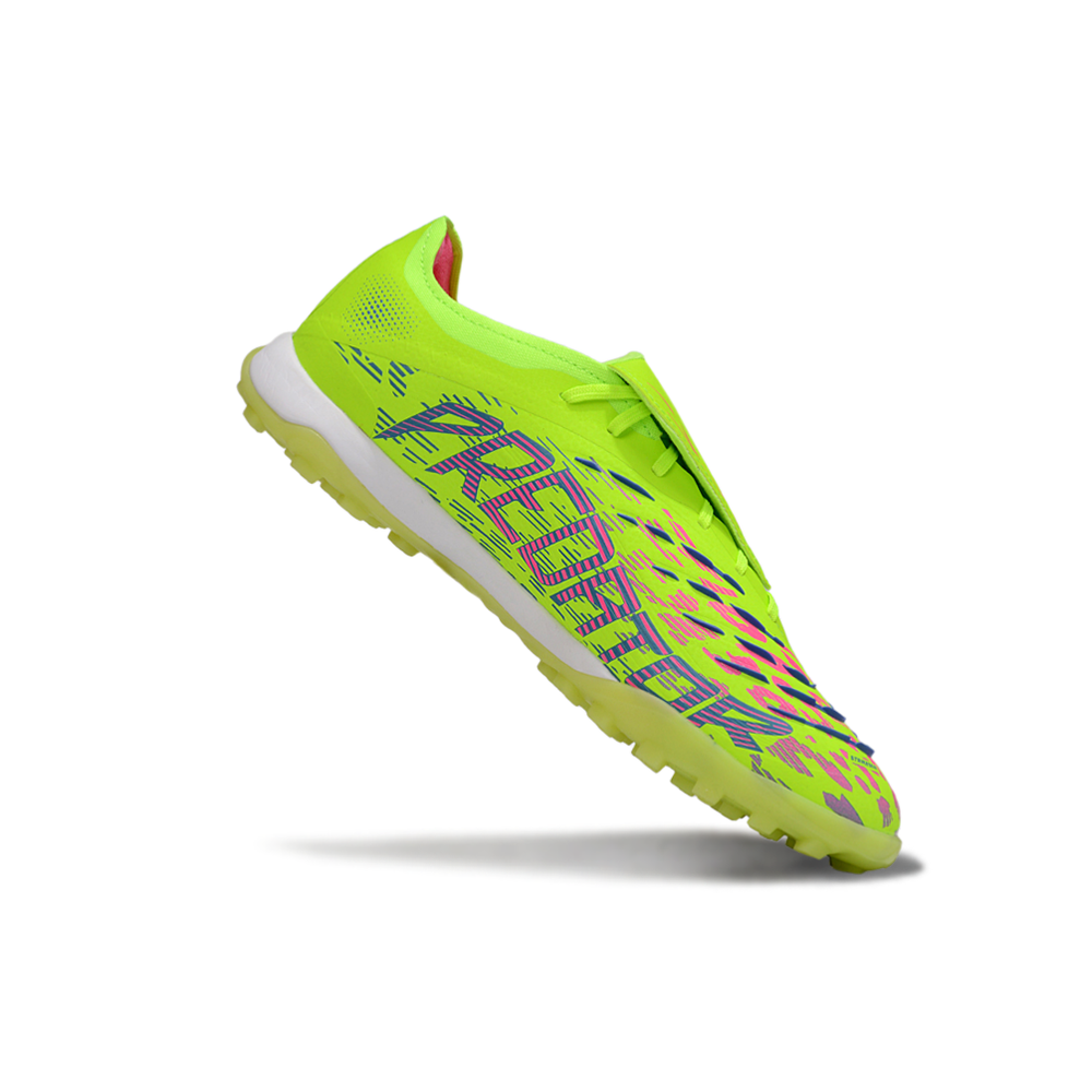Chuteira Society Adidas Predator League Elite TF Verde e Roxo 
