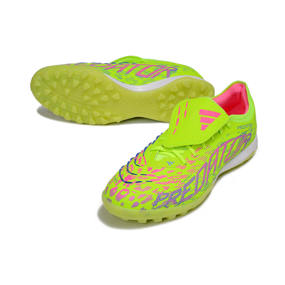 Chuteira Society Adidas Predator League Elite TF Verde e Roxo 