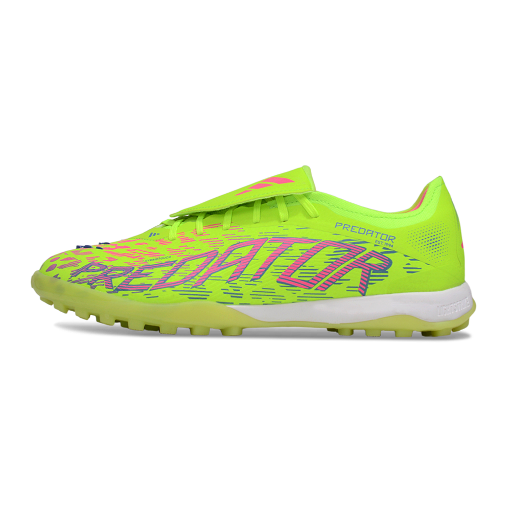 Chuteira Society Adidas Predator League Elite TF Verde e Roxo 