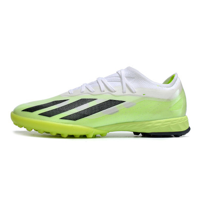 Chuteira Society Adidas X Crazyfast.1 TF Branca e Verde 