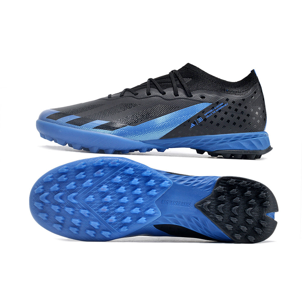 Chuteira Society Adidas X Crazyfast.1 TF Preta e Azul 