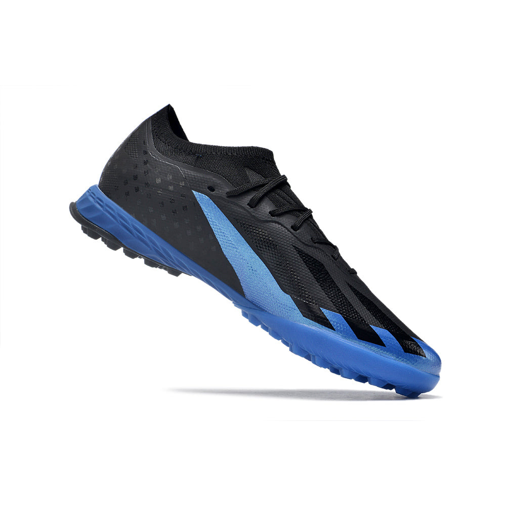 Chuteira Society Adidas X Crazyfast.1 TF Preta e Azul 