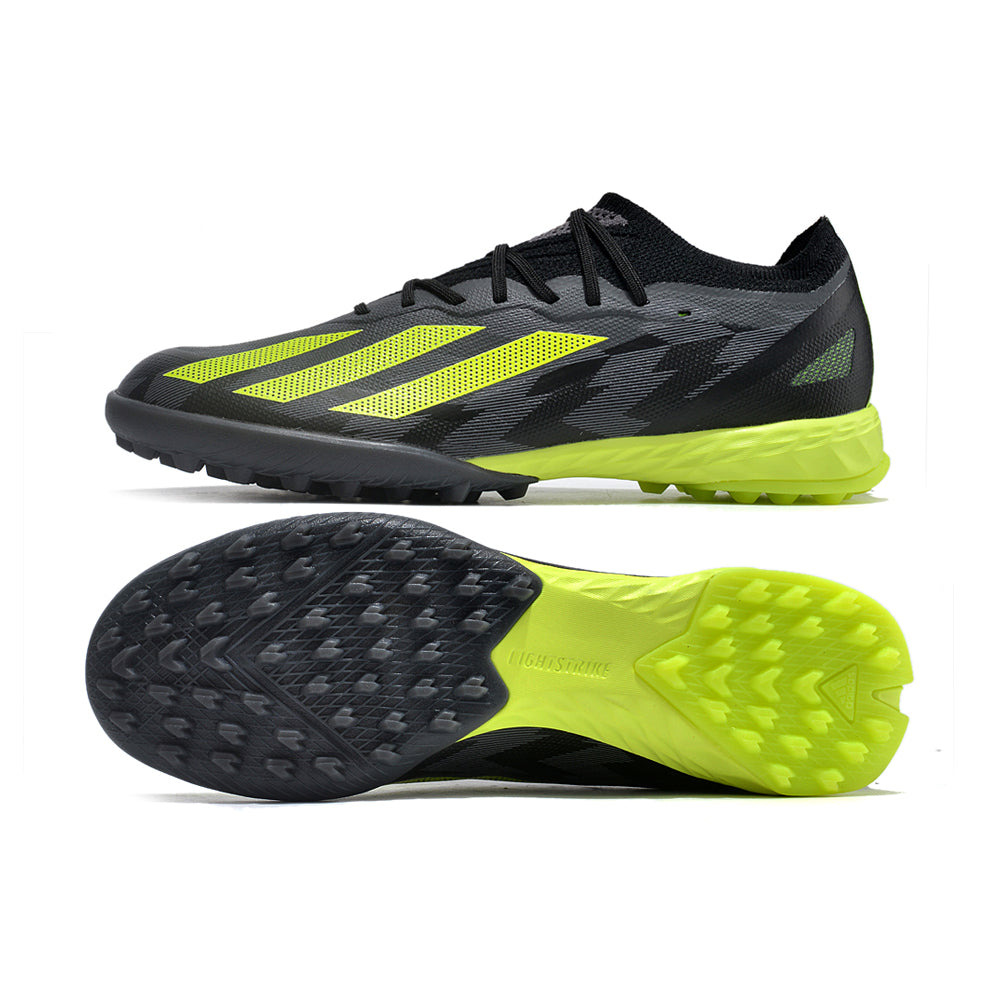 Chuteira Society Adidas X Crazyfast.1 TF Preta e Verde 