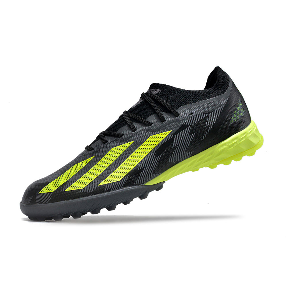 Chuteira Society Adidas X Crazyfast.1 TF Preta e Verde 