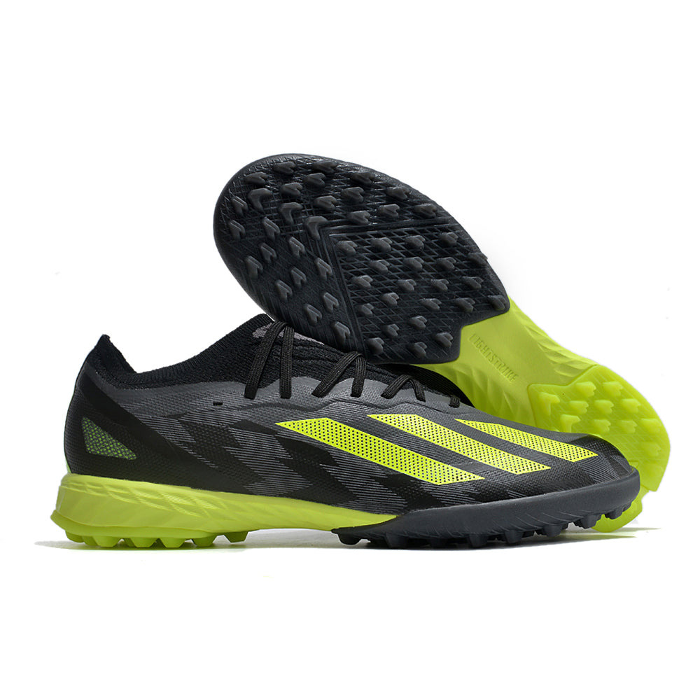 Chuteira Society Adidas X Crazyfast.1 TF Preta e Verde 