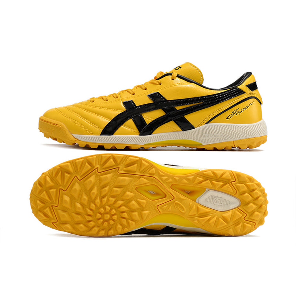 Chuteira Society Asics Japan TF Amarela e Preta