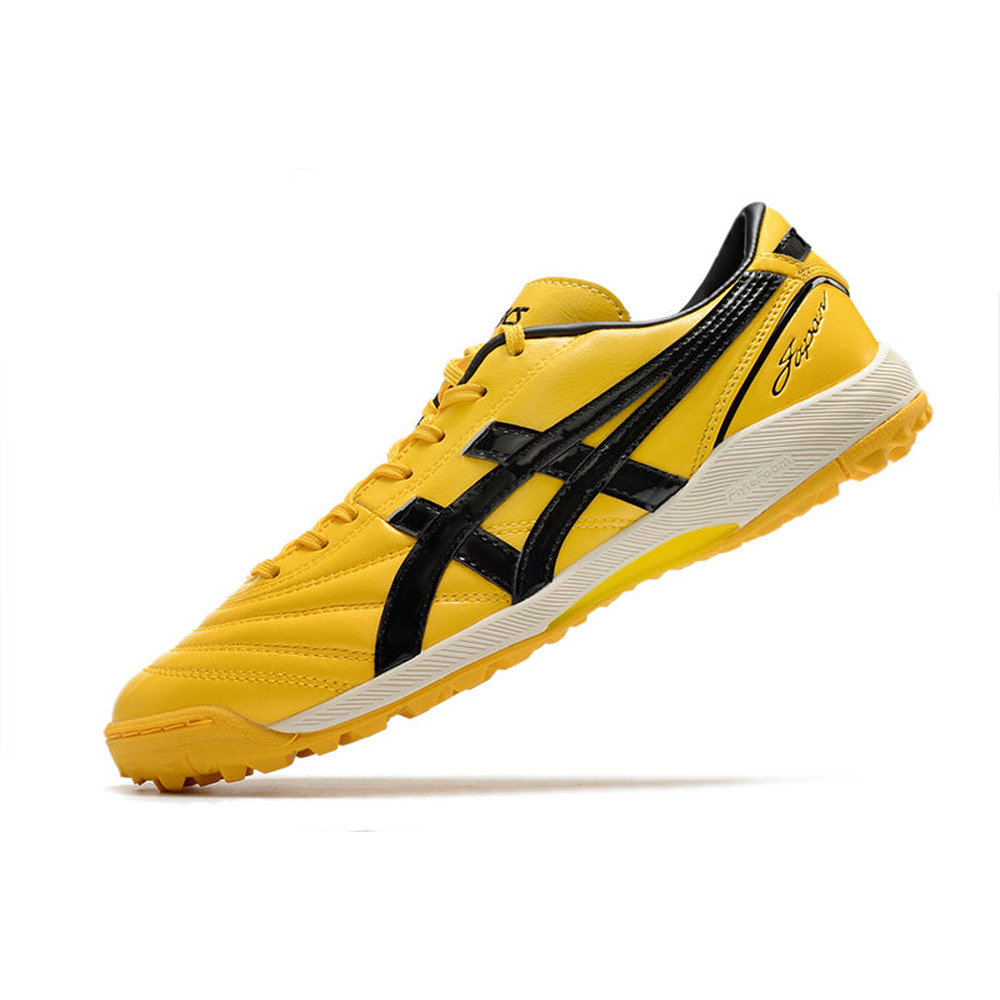 Chuteira Society Asics Japan TF Amarela e Preta