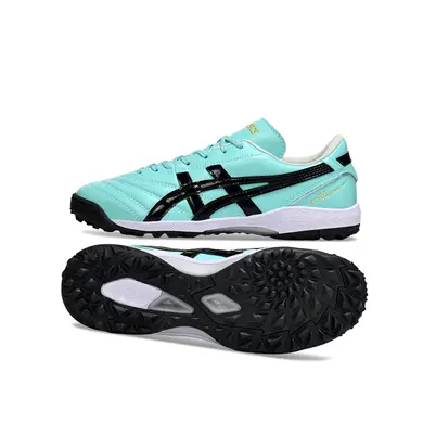 Chuteira Society Asics Japan TF Azul e Preto