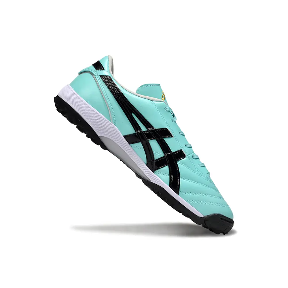 Chuteira Society Asics Japan TF Azul e Preto