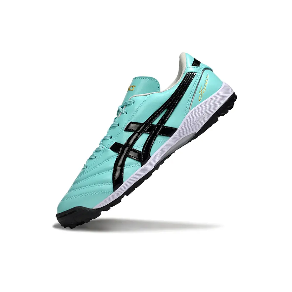 Chuteira Society Asics Japan TF Azul e Preto