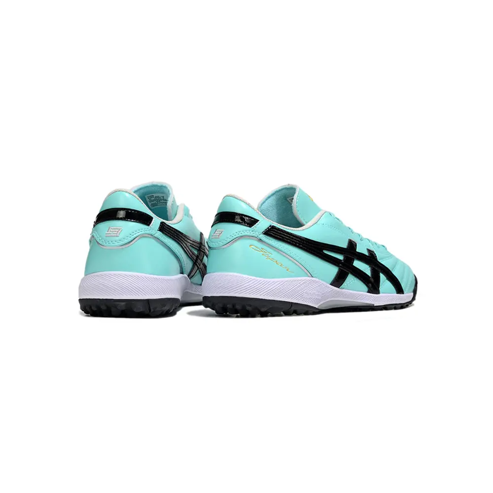 Chuteira Society Asics Japan TF Azul e Preto