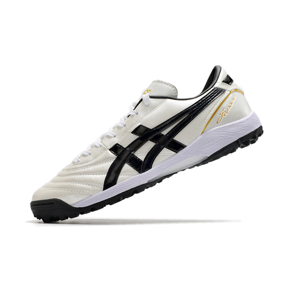 Chuteira Society Asics Japan TF Bege e Preta