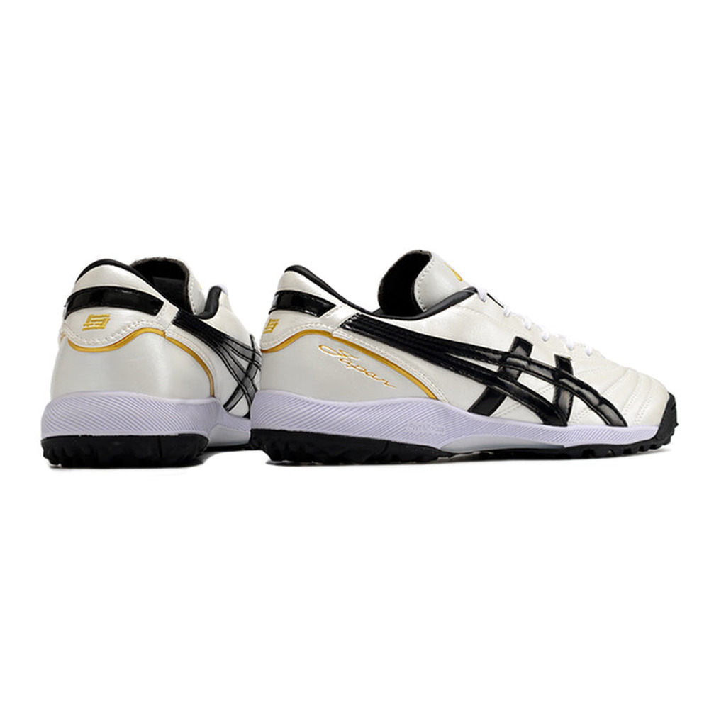 Chuteira Society Asics Japan TF Bege e Preta