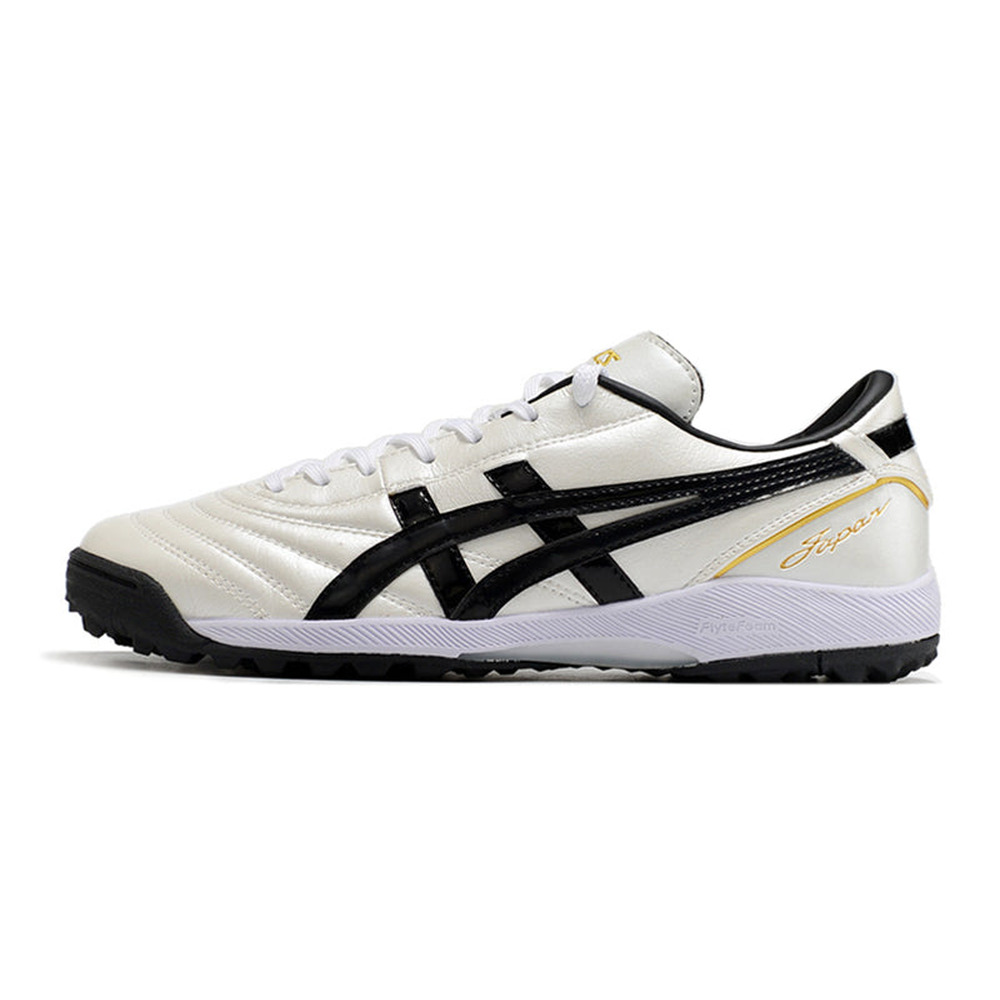 Chuteira Society Asics Japan TF Bege e Preta