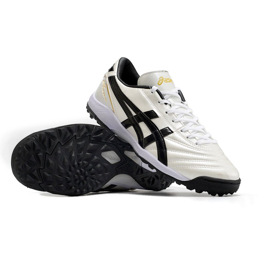 Chuteira Society Asics Japan TF Bege e Preta