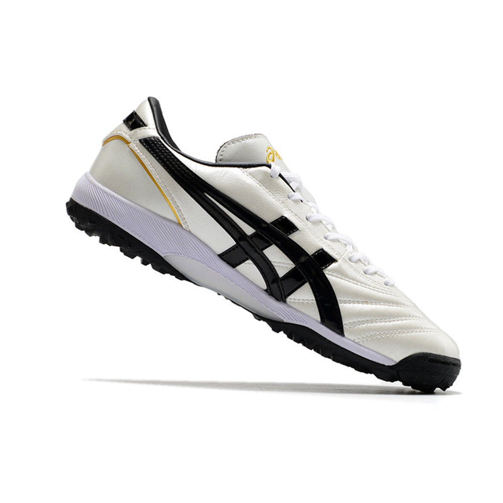 Chuteira Society Asics Japan TF Bege e Preta