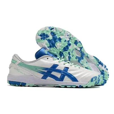 Chuteira Society Asics Japan TF Branca e Azul