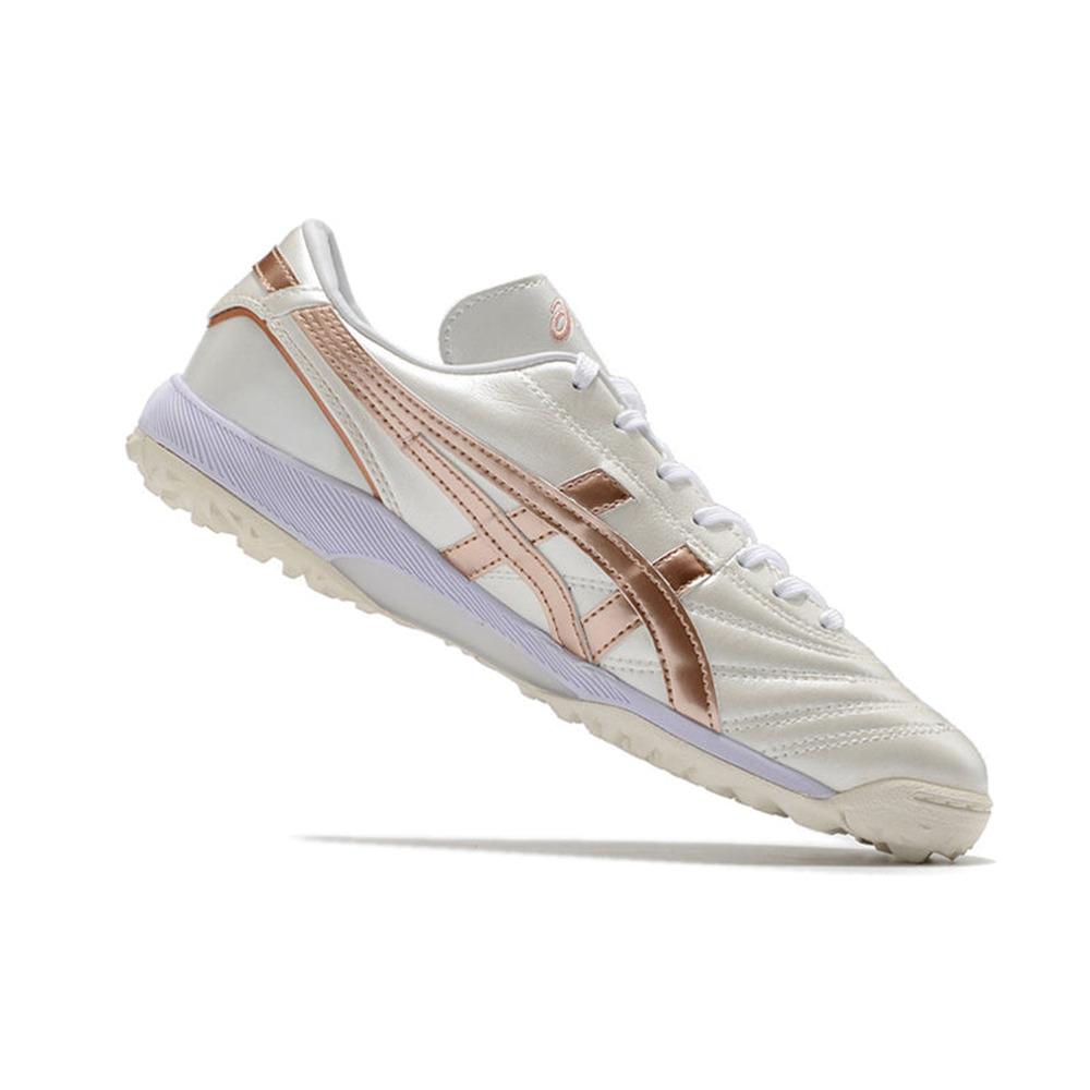 Chuteira Society Asics Japan TF Branca e Bege