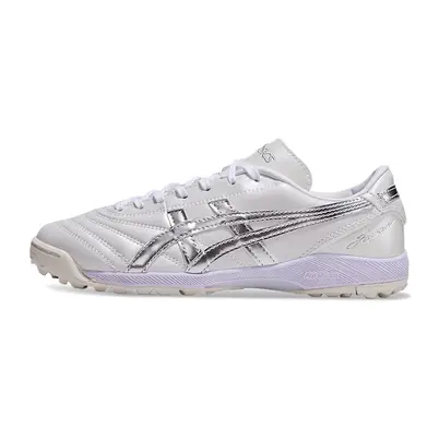 Chuteira Society Asics Japan TF Branca e Prata