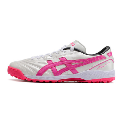 Chuteira Society Asics Japan TF Branca e Rosa