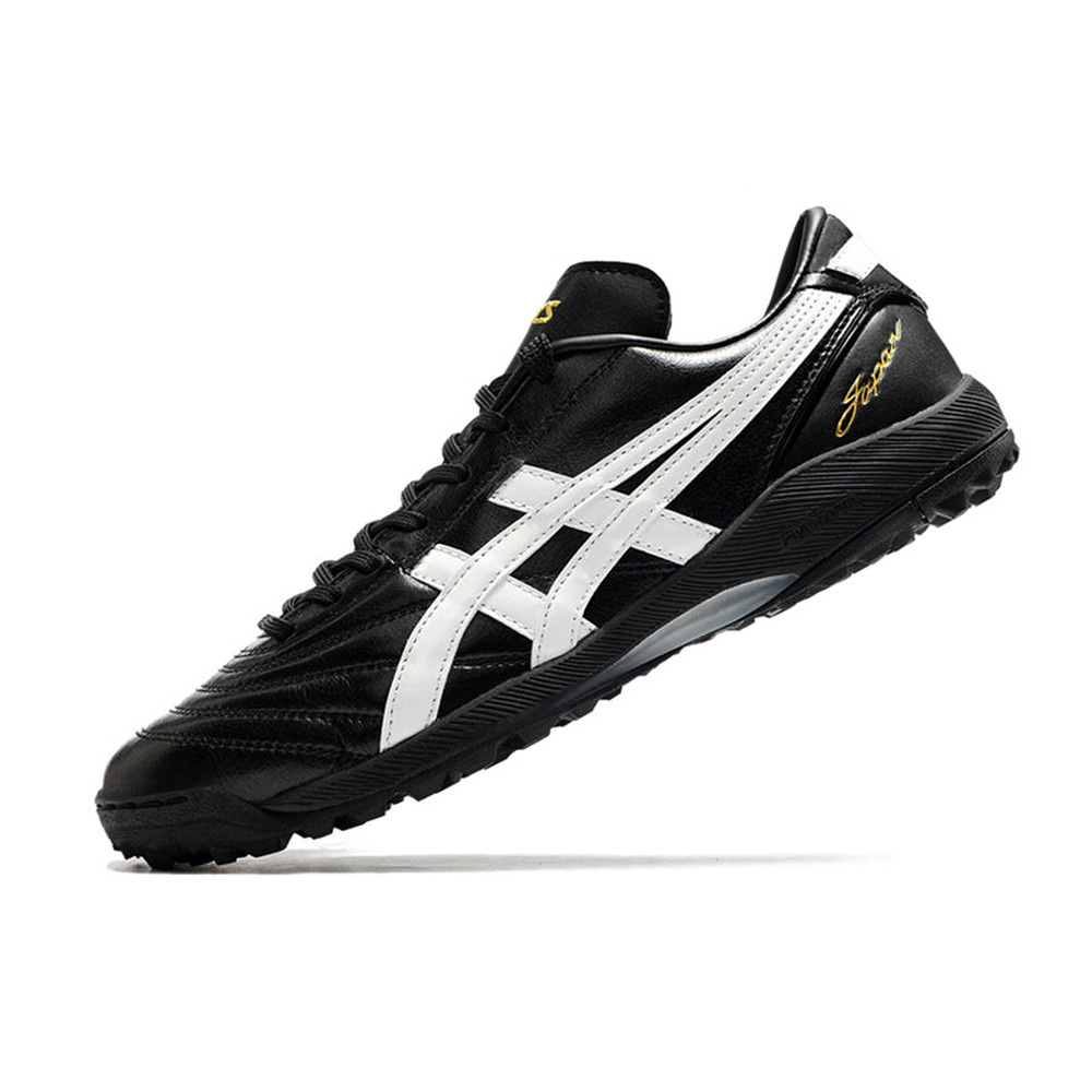 Chuteira Society Asics Japan TF Preta e Branca