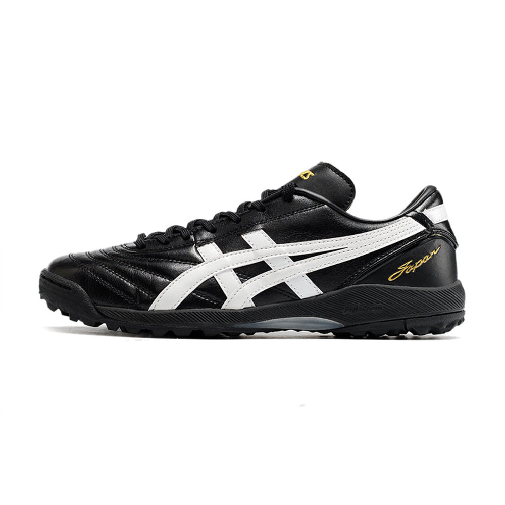 Chuteira Society Asics Japan TF Preta e Branca