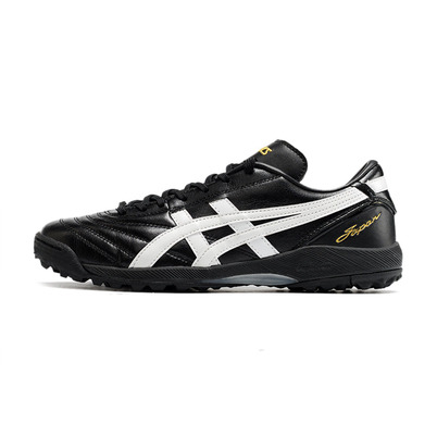 Chuteira Society Asics Japan TF Preta e Branca