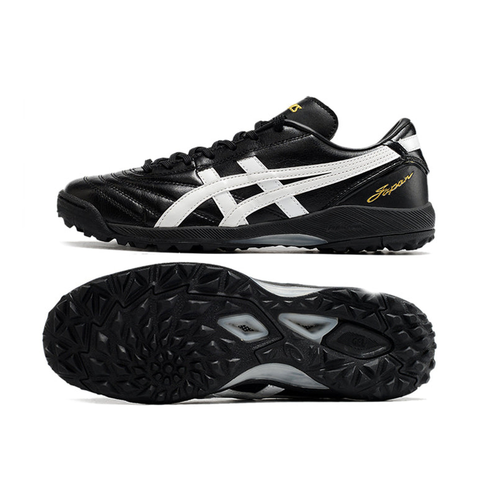 Chuteira Society Asics Japan TF Preta e Branca