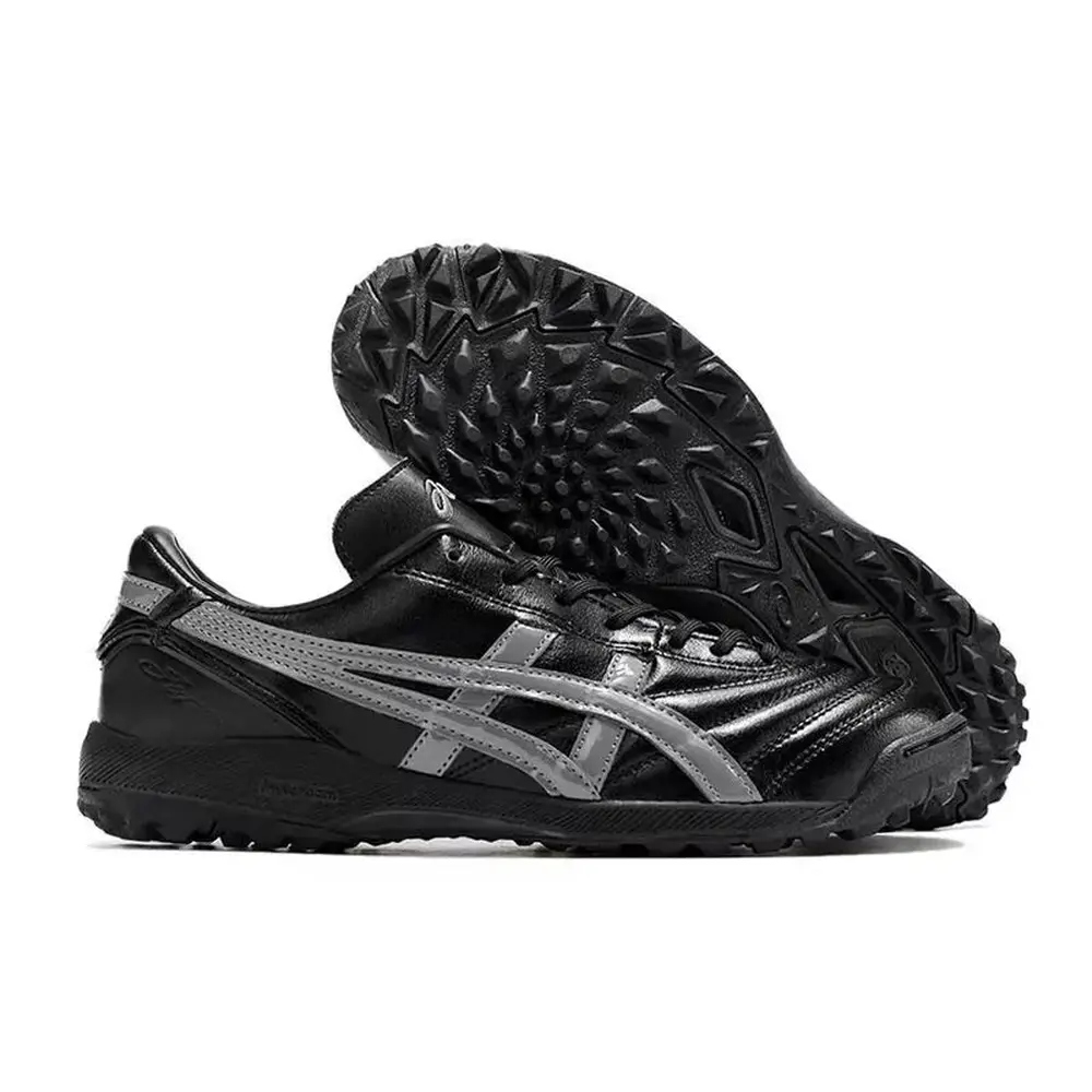 Chuteira Society Asics Japan TF Preta e Cinza