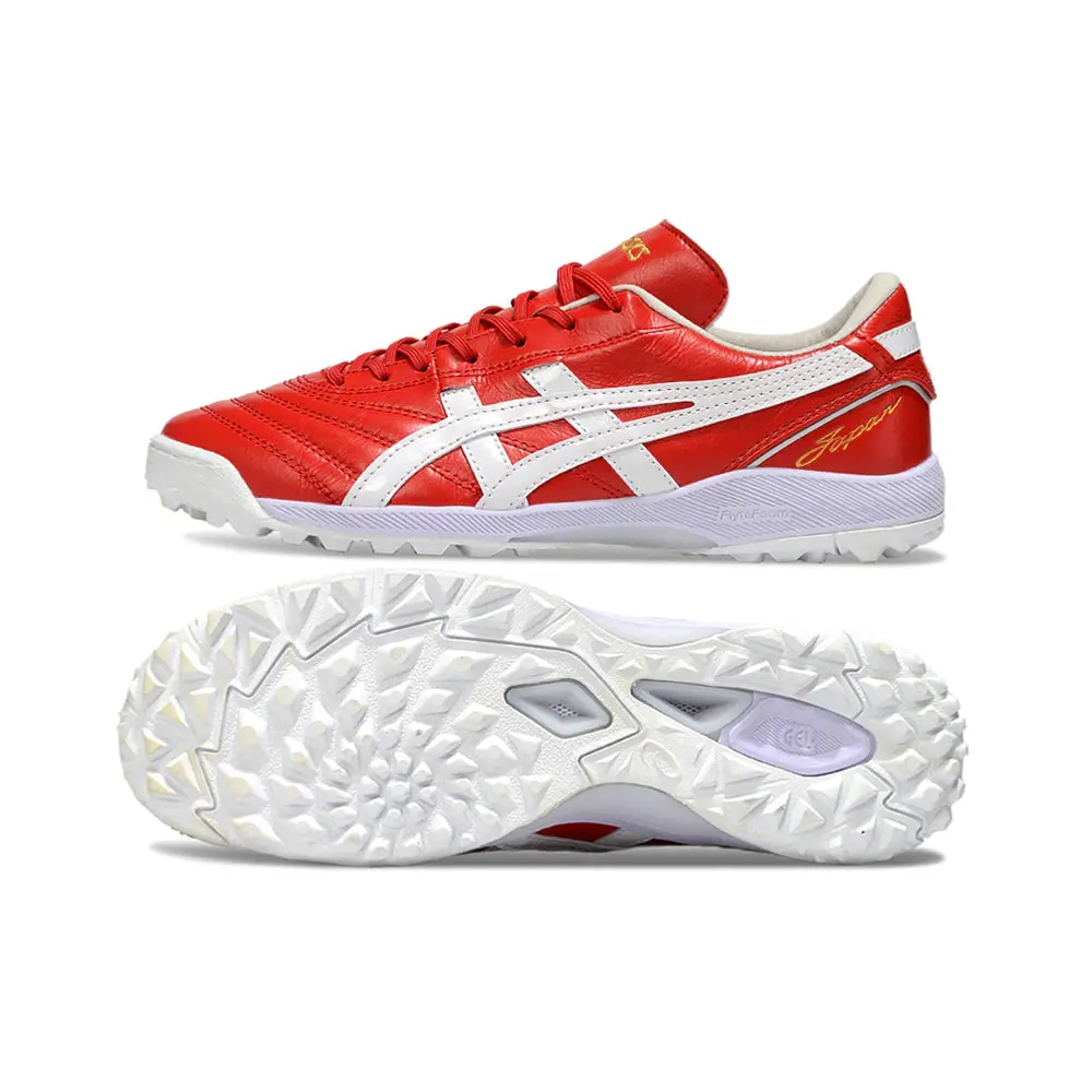Chuteira Society Asics Japan TF Vermelha