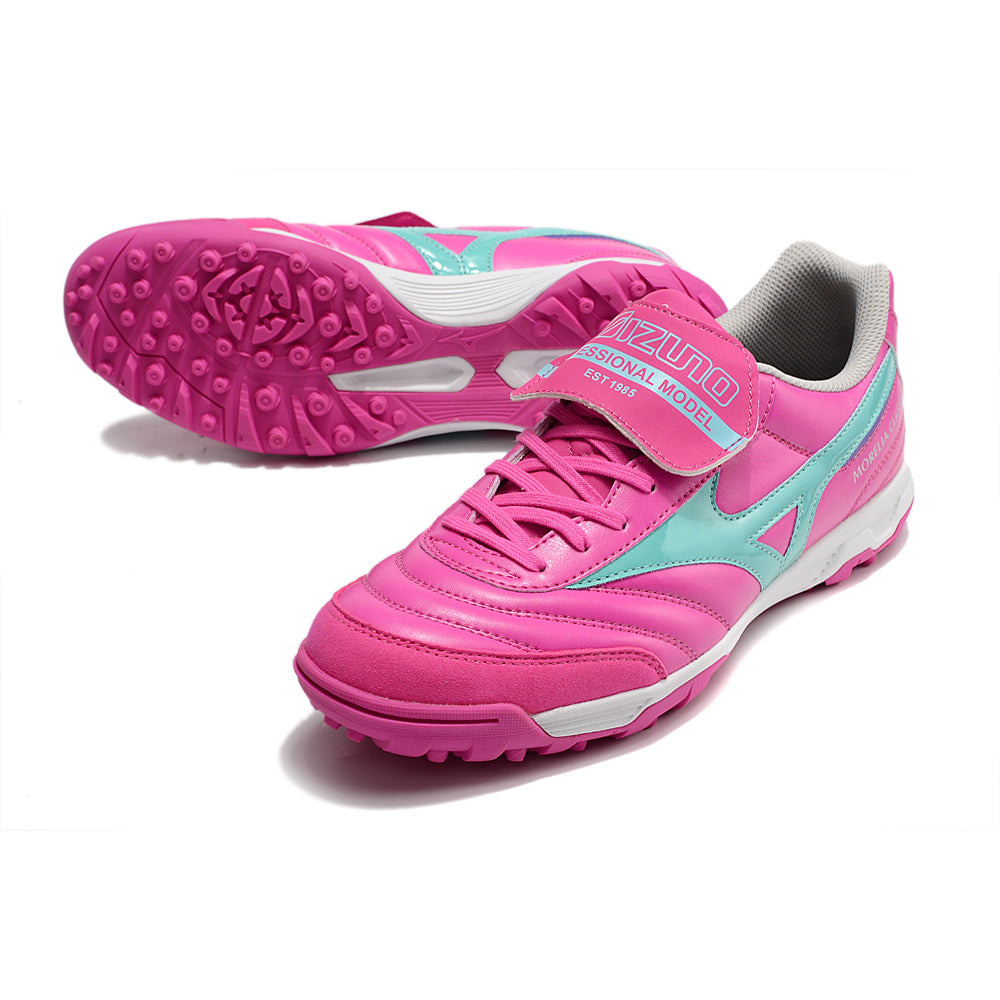 Chuteira Society Mizuno Morelia 3 TF Rosa e Azul