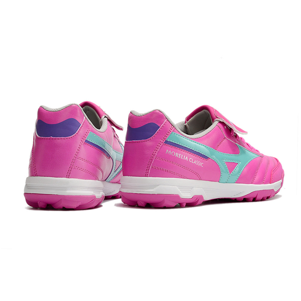 Chuteira Society Mizuno Morelia 3 TF Rosa e Azul