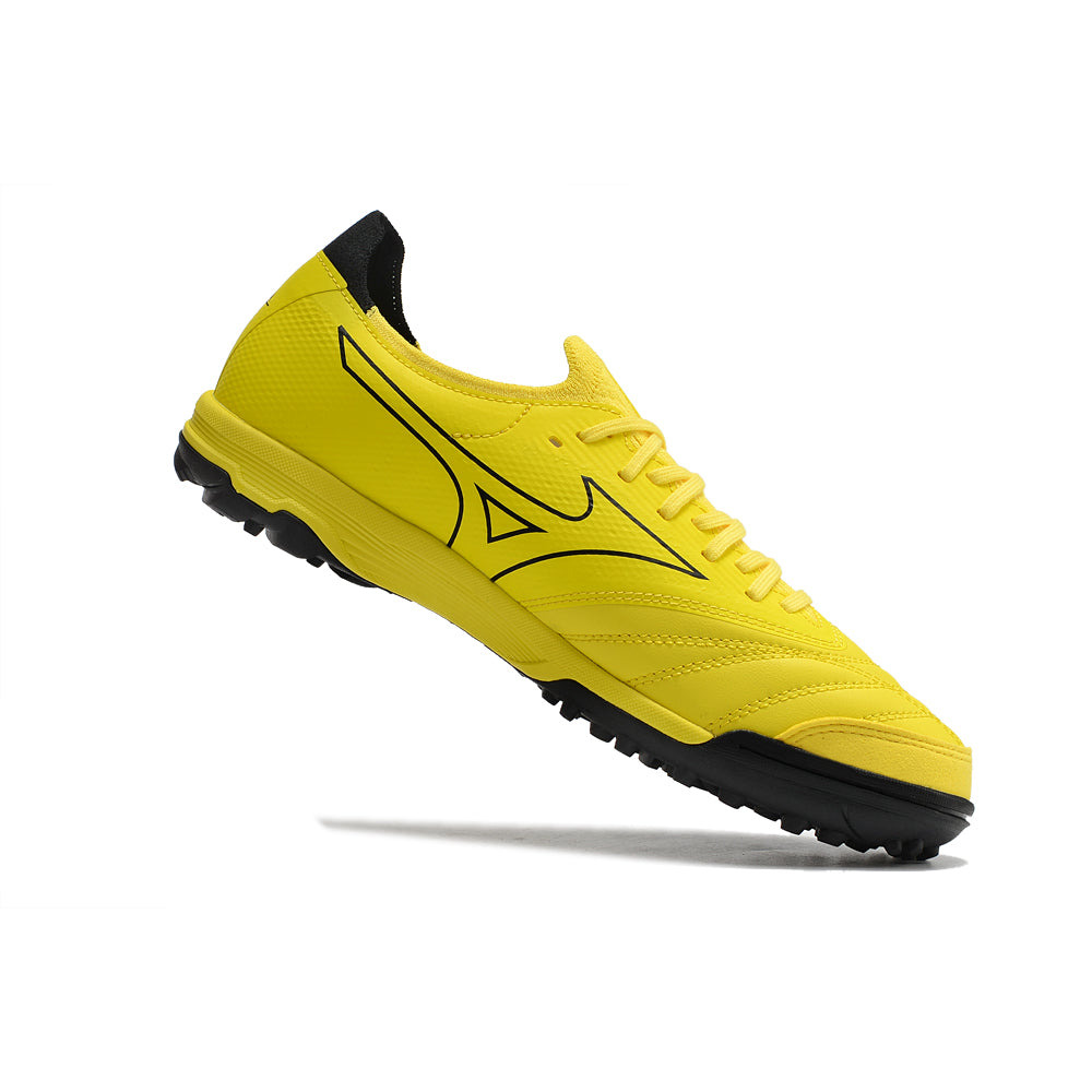 Chuteira Society Mizuno Morelia Neo Beta TF Amarela e Preta