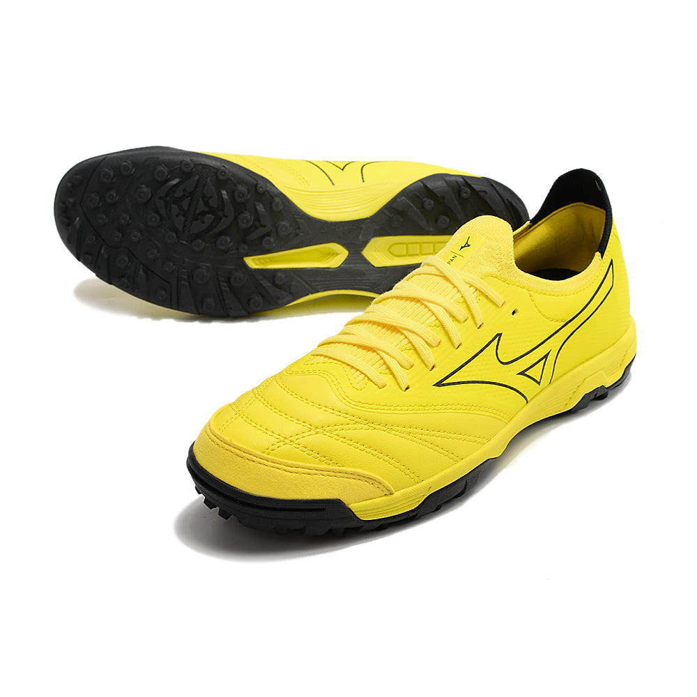 Chuteira Society Mizuno Morelia Neo Beta TF Amarela e Preta