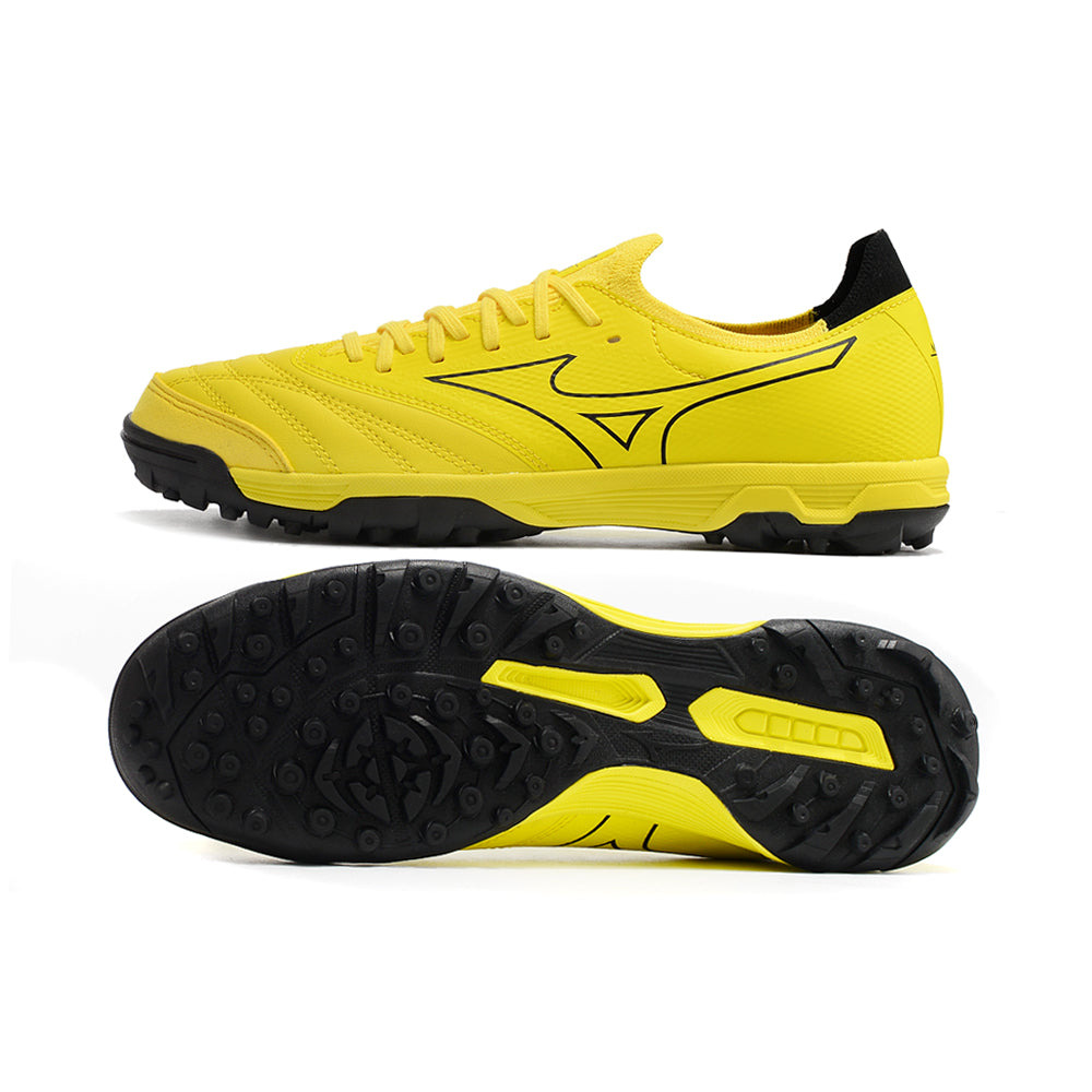 Chuteira Society Mizuno Morelia Neo Beta TF Amarela e Preta