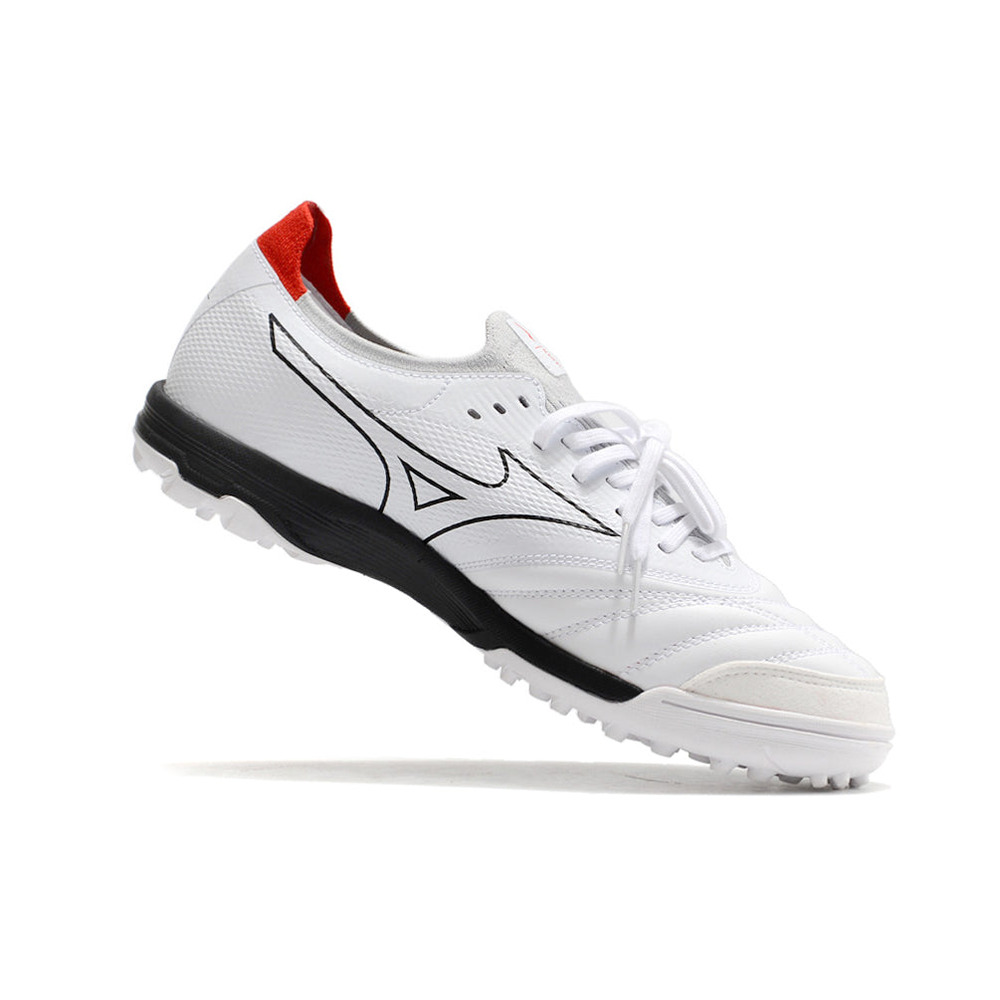 Chuteira Society Mizuno Morelia Neo Beta TF Branca e Preta 