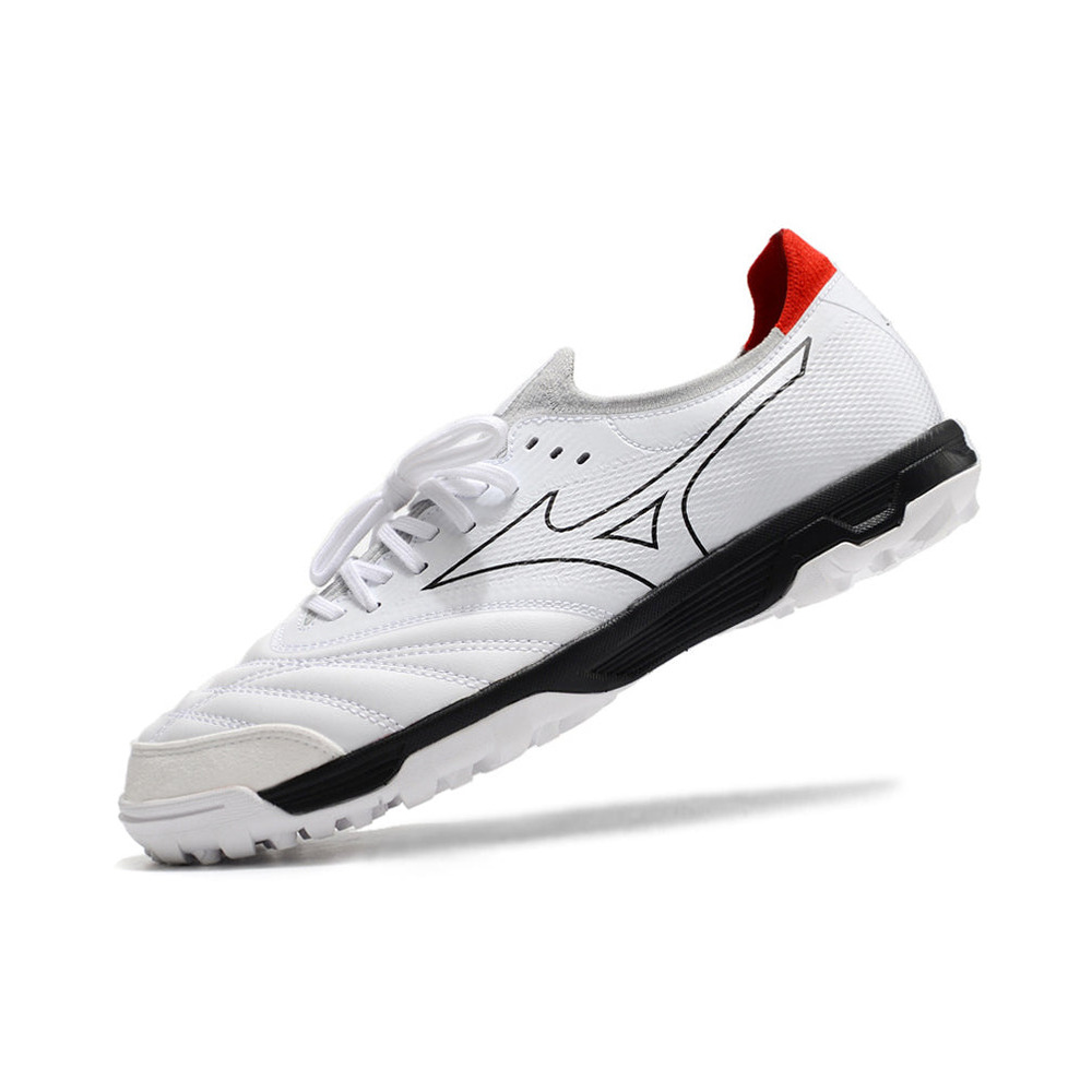 Chuteira Society Mizuno Morelia Neo Beta TF Branca e Preta 