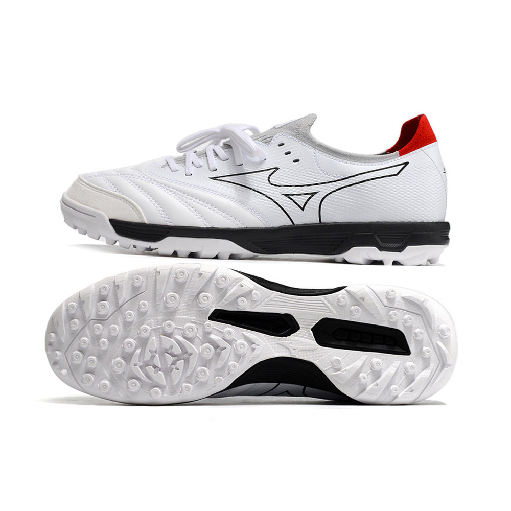 Chuteira Society Mizuno Morelia Neo Beta TF Branca e Preta 