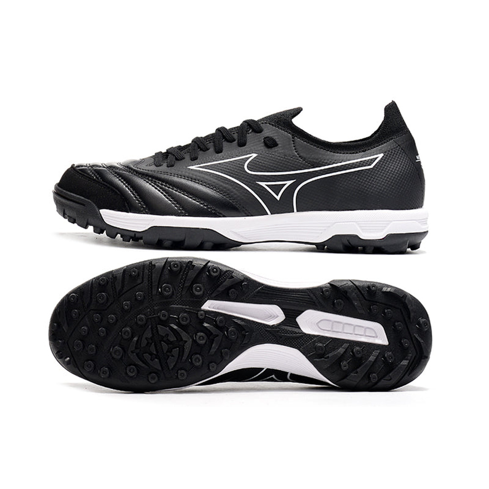 Chuteira Society Mizuno Morelia Neo Beta TF Preta e Branca 
