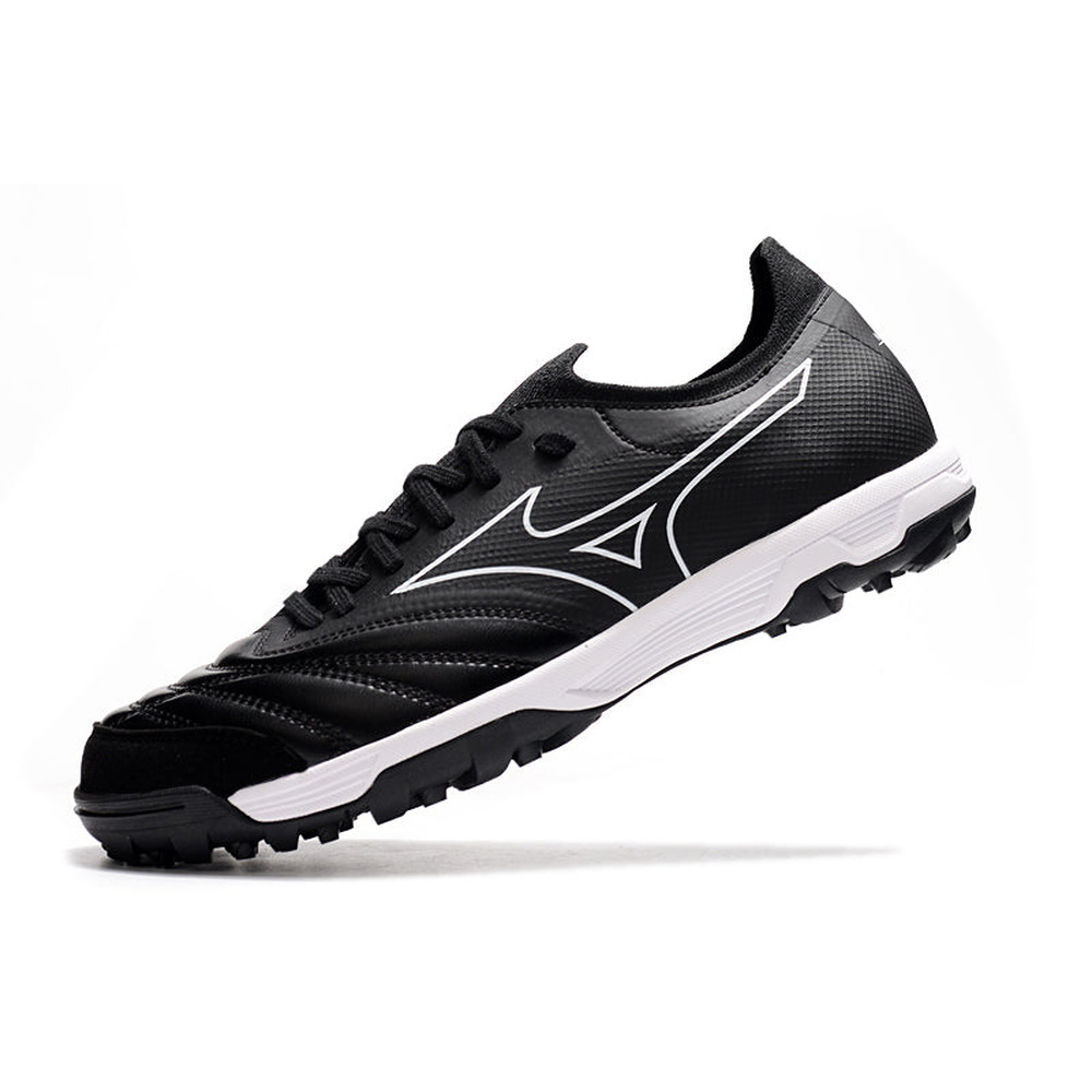 Chuteira Society Mizuno Morelia Neo Beta TF Preta e Branca 