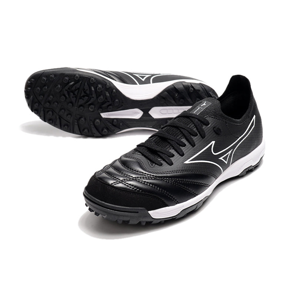 Chuteira Society Mizuno Morelia Neo Beta TF Preta e Branca 