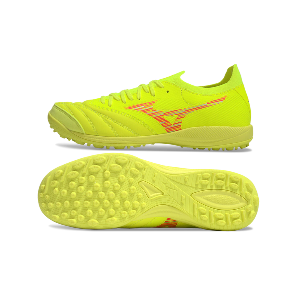 Chuteira Society Mizuno Morelia Neo Sala TF Amarelo