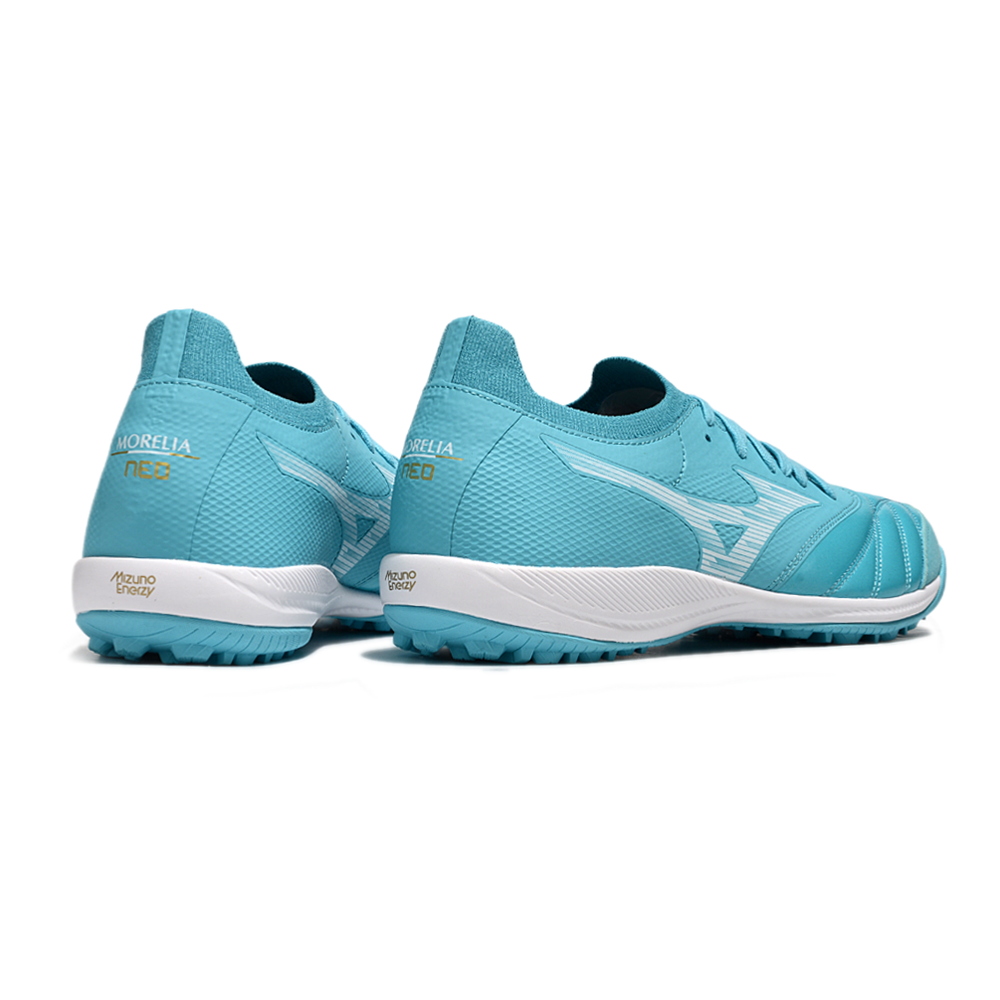Chuteira Society Mizuno Morelia Neo Sala TF Azul