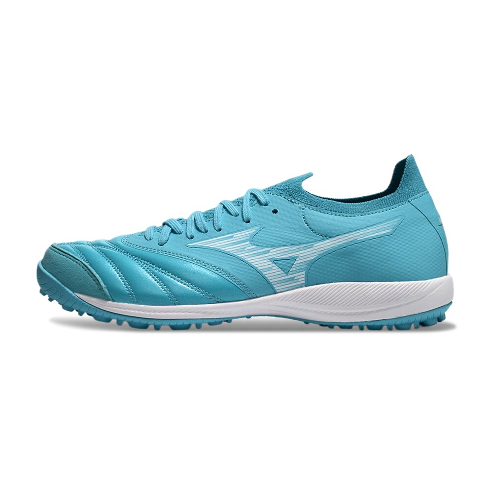 Chuteira Society Mizuno Morelia Neo Sala TF Azul